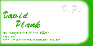 david plank business card
